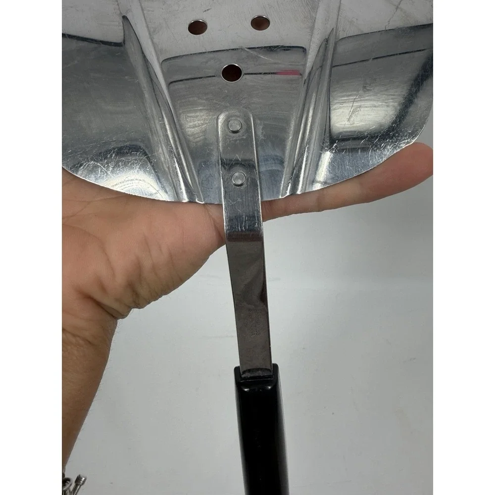 Vintage Stainless Steel Wide Spatula Turner Pink Floral Handle USA Retro Kitchen